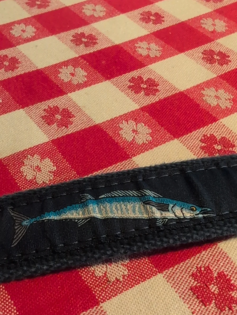 Warm Water Trophy Fish Belt,Authentic Leather,Solid Brass,Hand Embroidered Fish